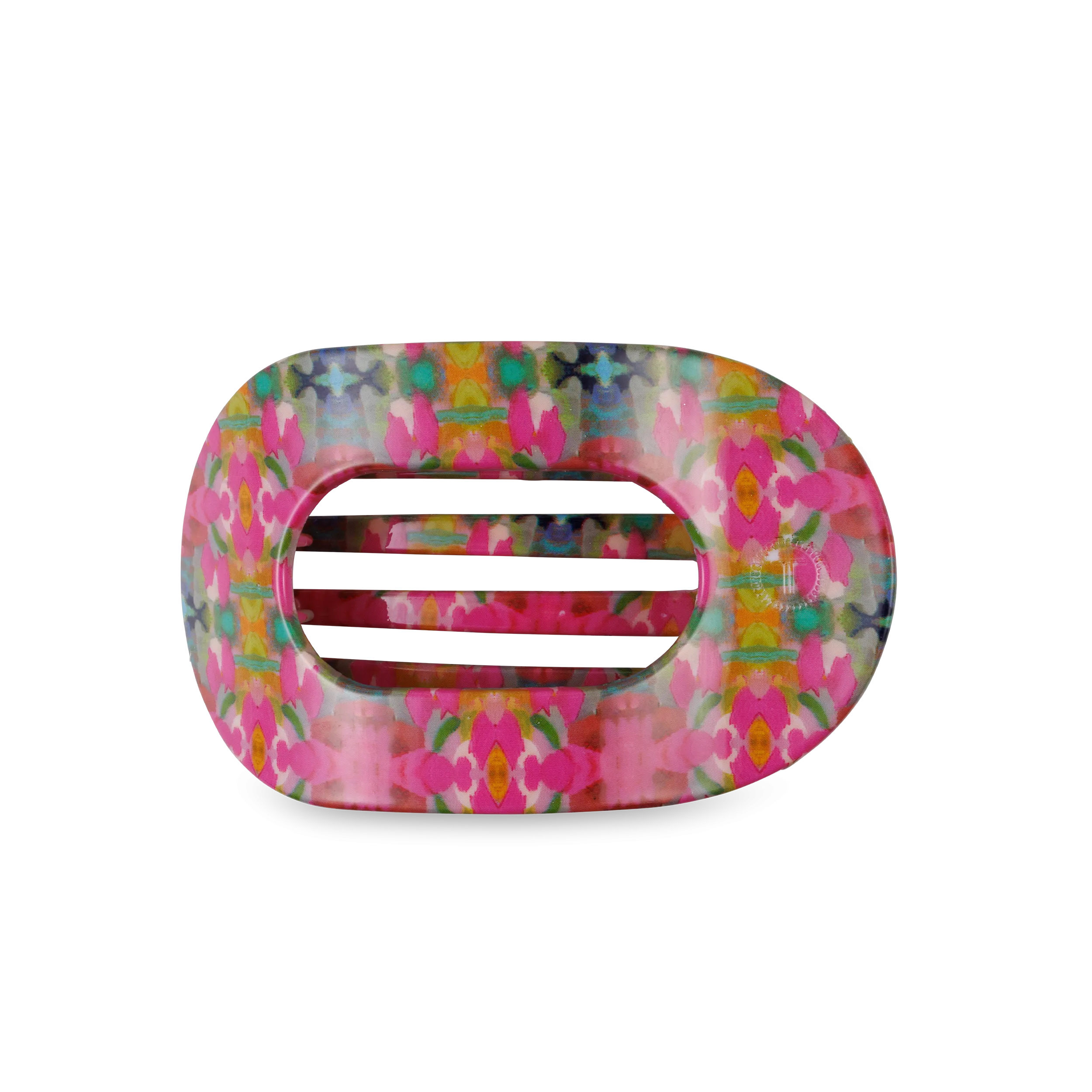 Fuchsia Dream Flat Round Hair Clip