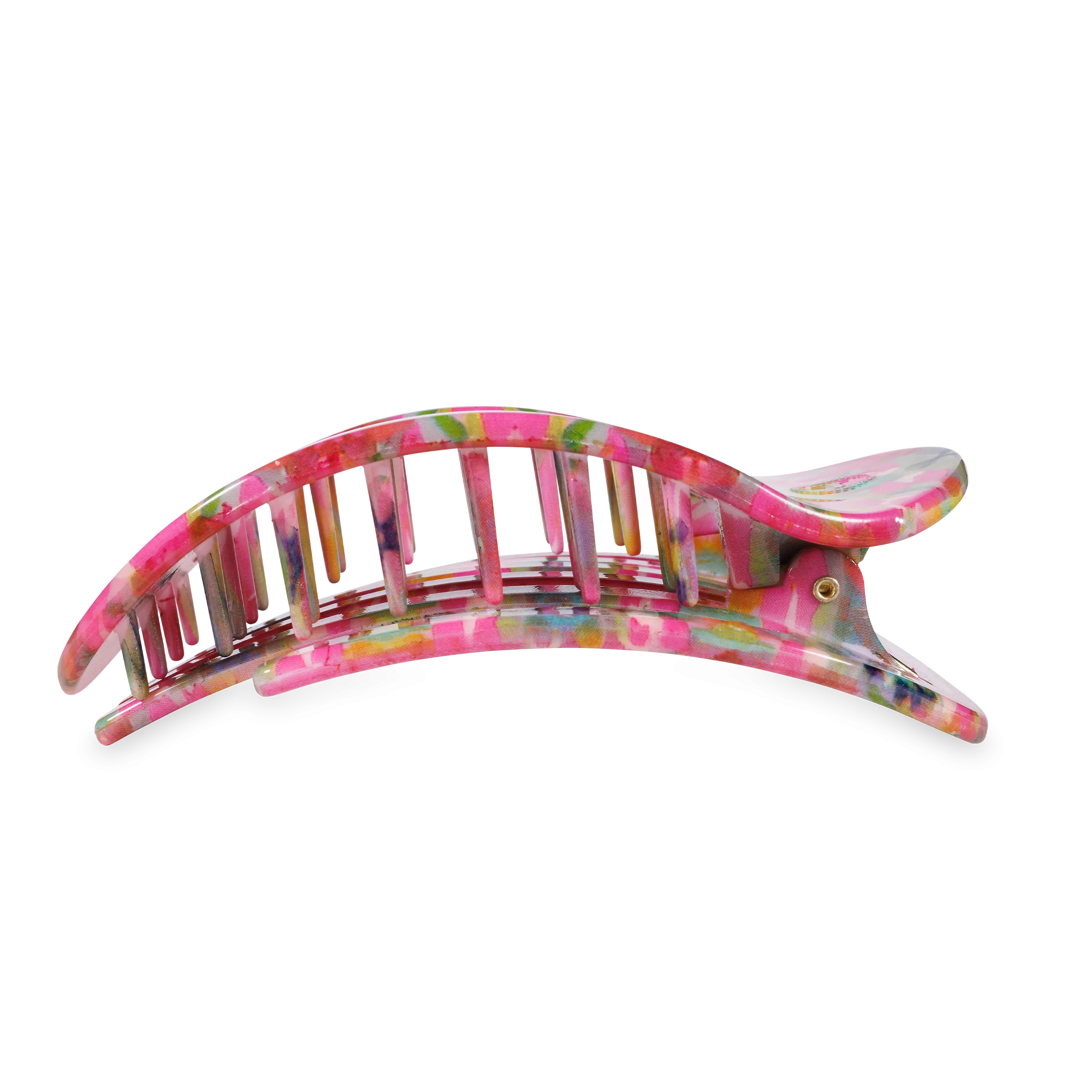 Fuchsia Dream Flat Round Hair Clip