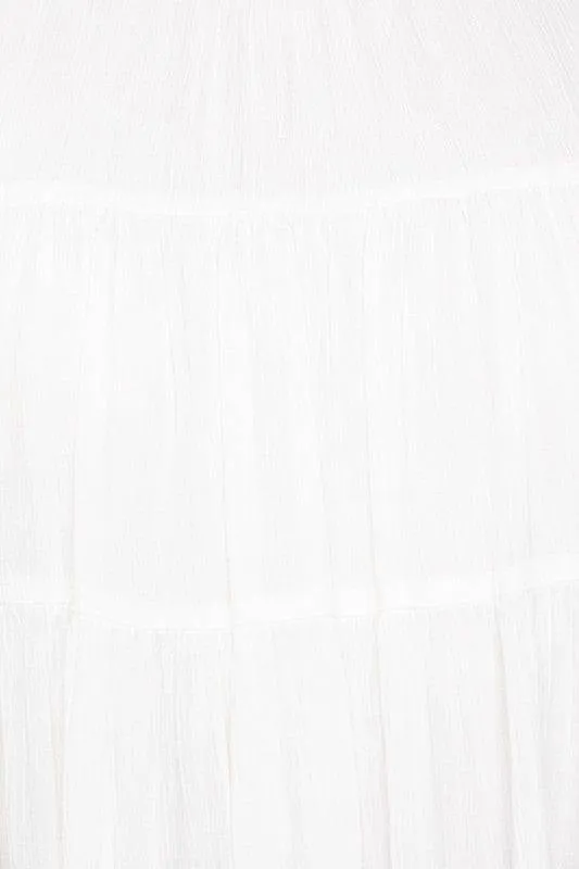 Gilli | Sleeveless Ruffle Neck Tiered Dress