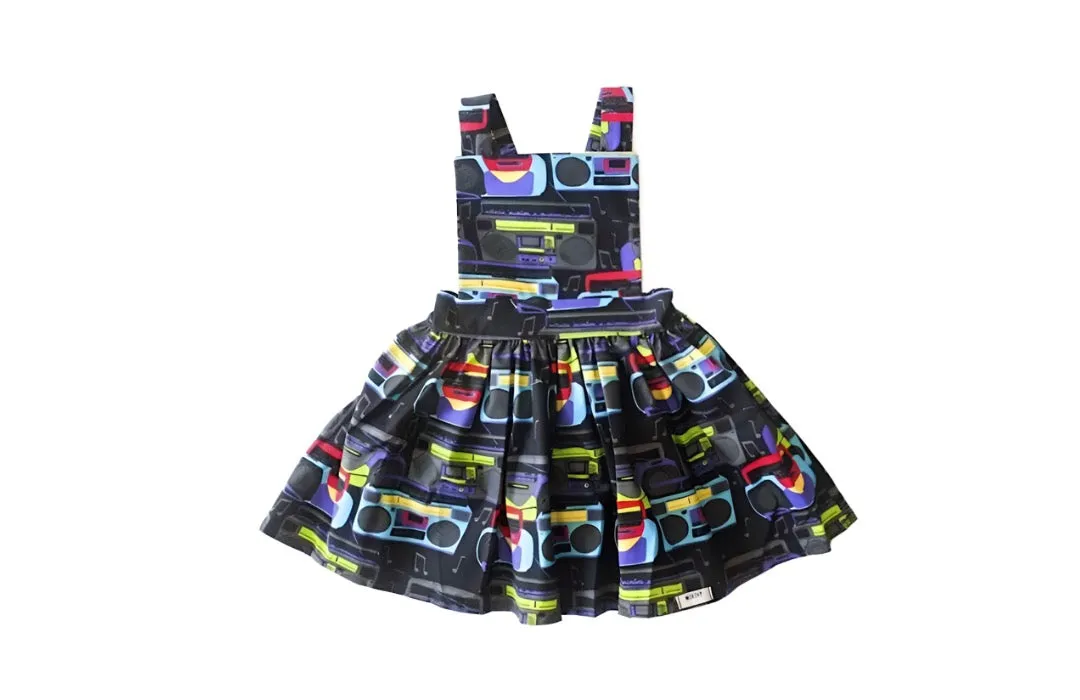 Girls Pinafore Dress in Boombox