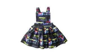 Girls Pinafore Dress in Boombox