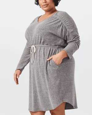 Glenda Long-Sleeve Casual Dress | Charcoal Grey