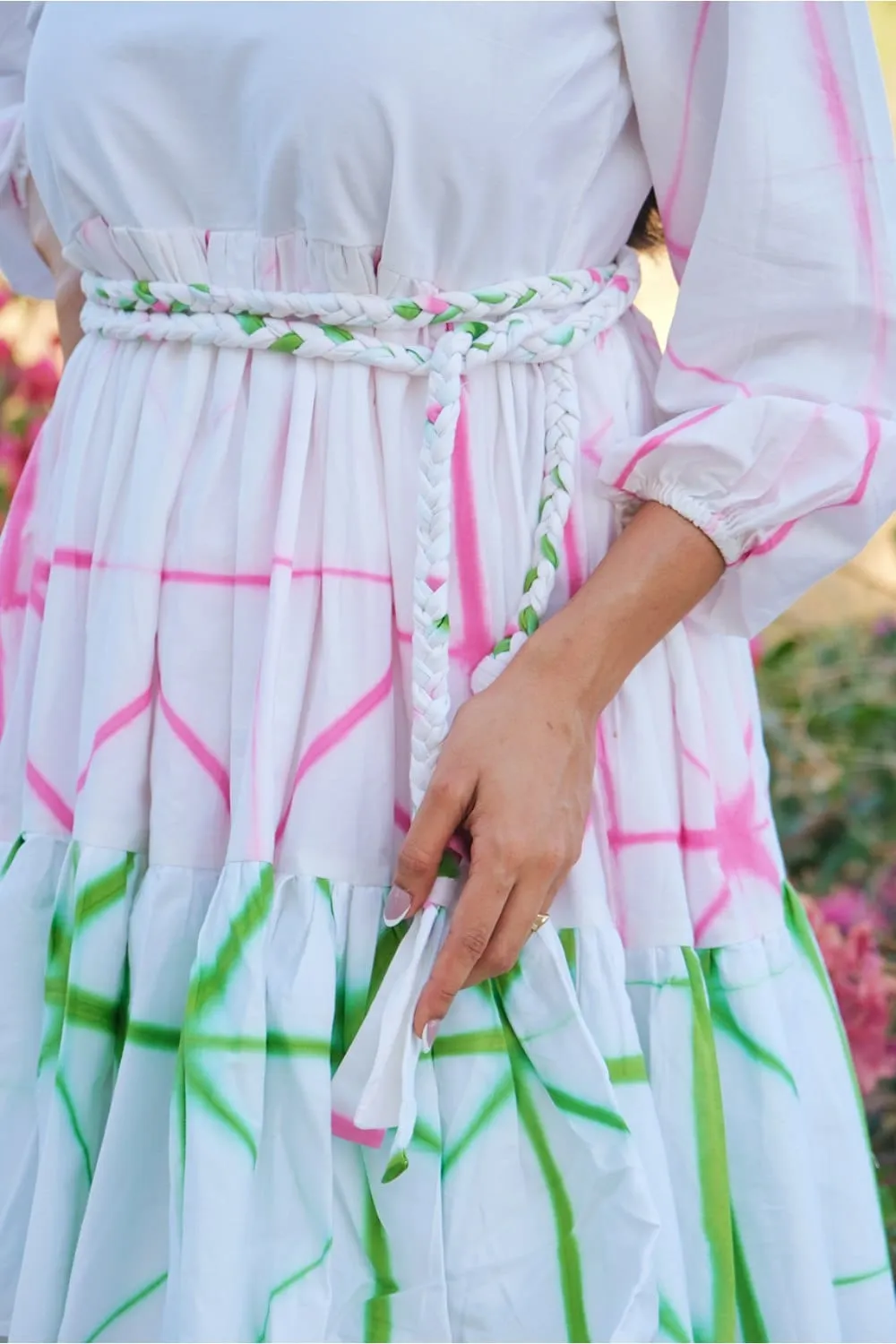 Hand Tie-Dyed Organic Cotton  Mini Dress