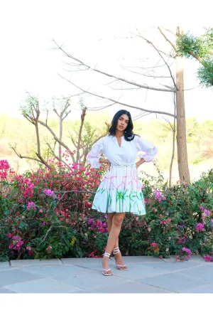 Hand Tie-Dyed Organic Cotton  Mini Dress
