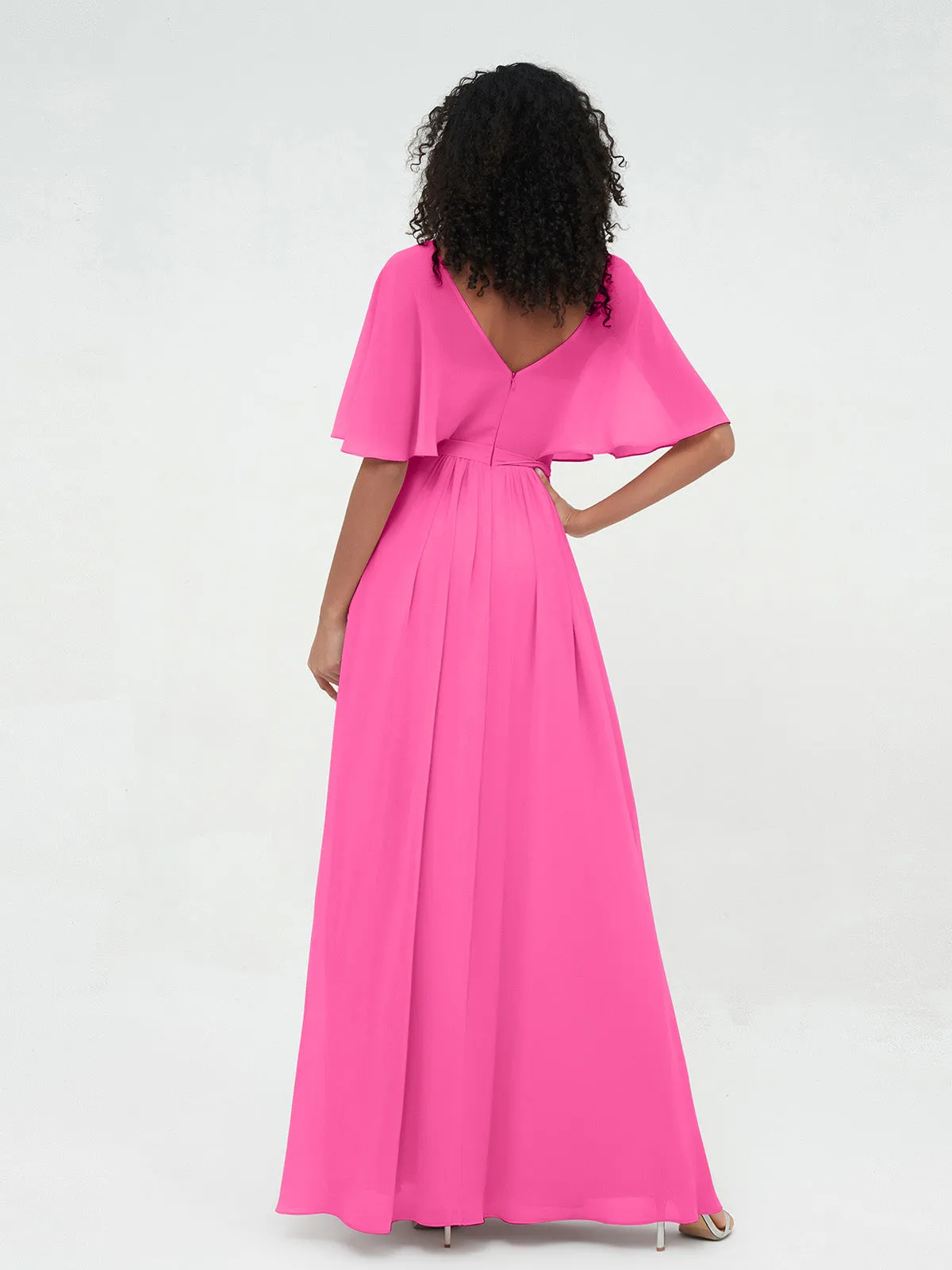 Illusion Sweetheart Neck Chiffon Max Dresses-Azalea