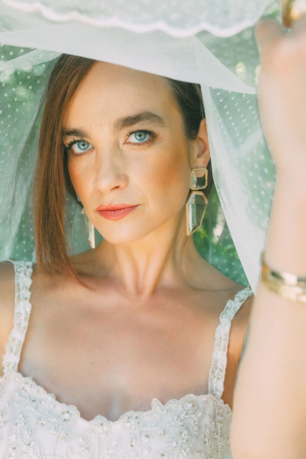 Ivory Polka Dot Stole