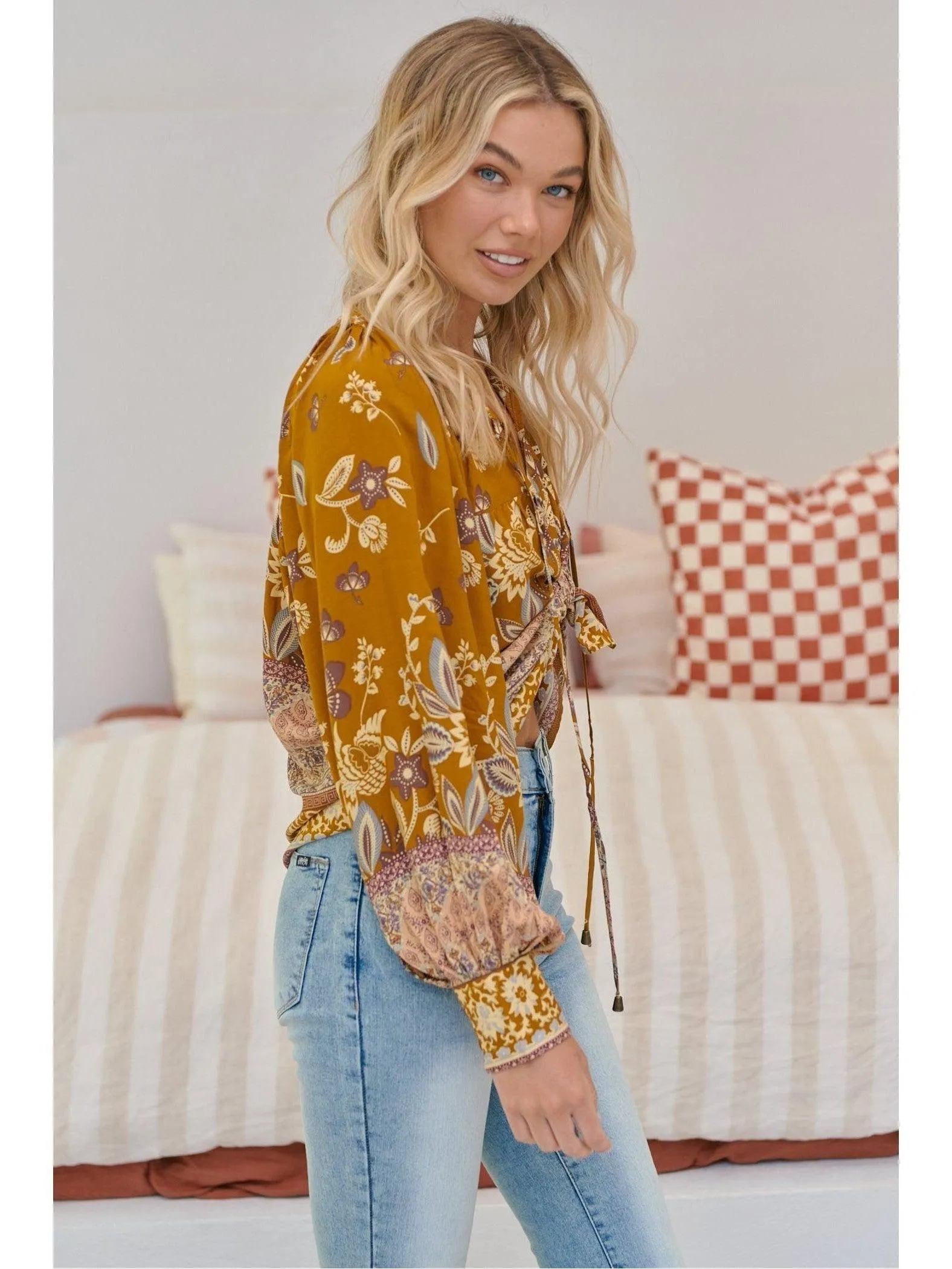 JAASE Emre Print Barcelona Bolero Top