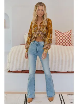 JAASE Emre Print Barcelona Bolero Top