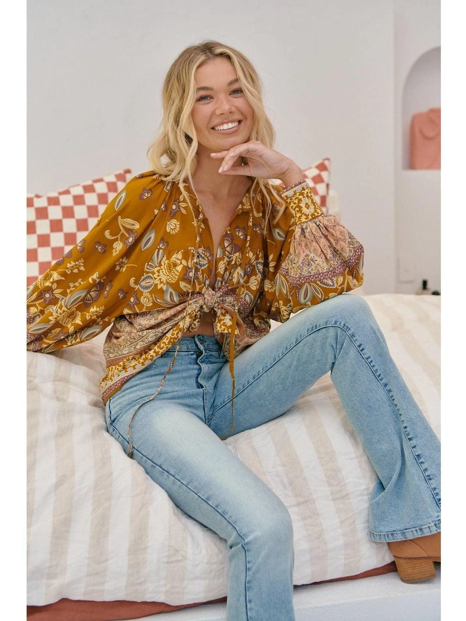 JAASE Emre Print Barcelona Bolero Top