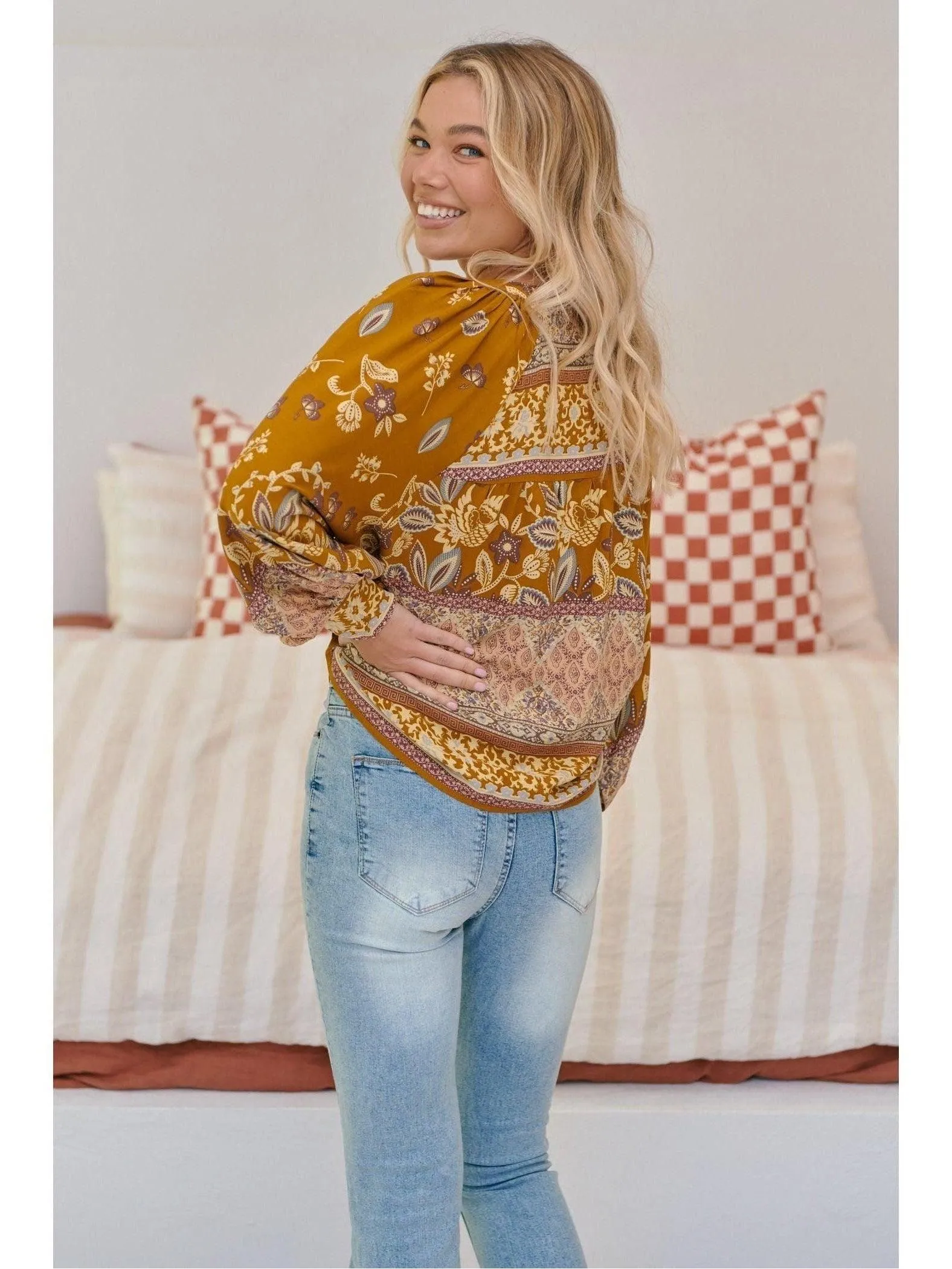 JAASE Emre Print Barcelona Bolero Top