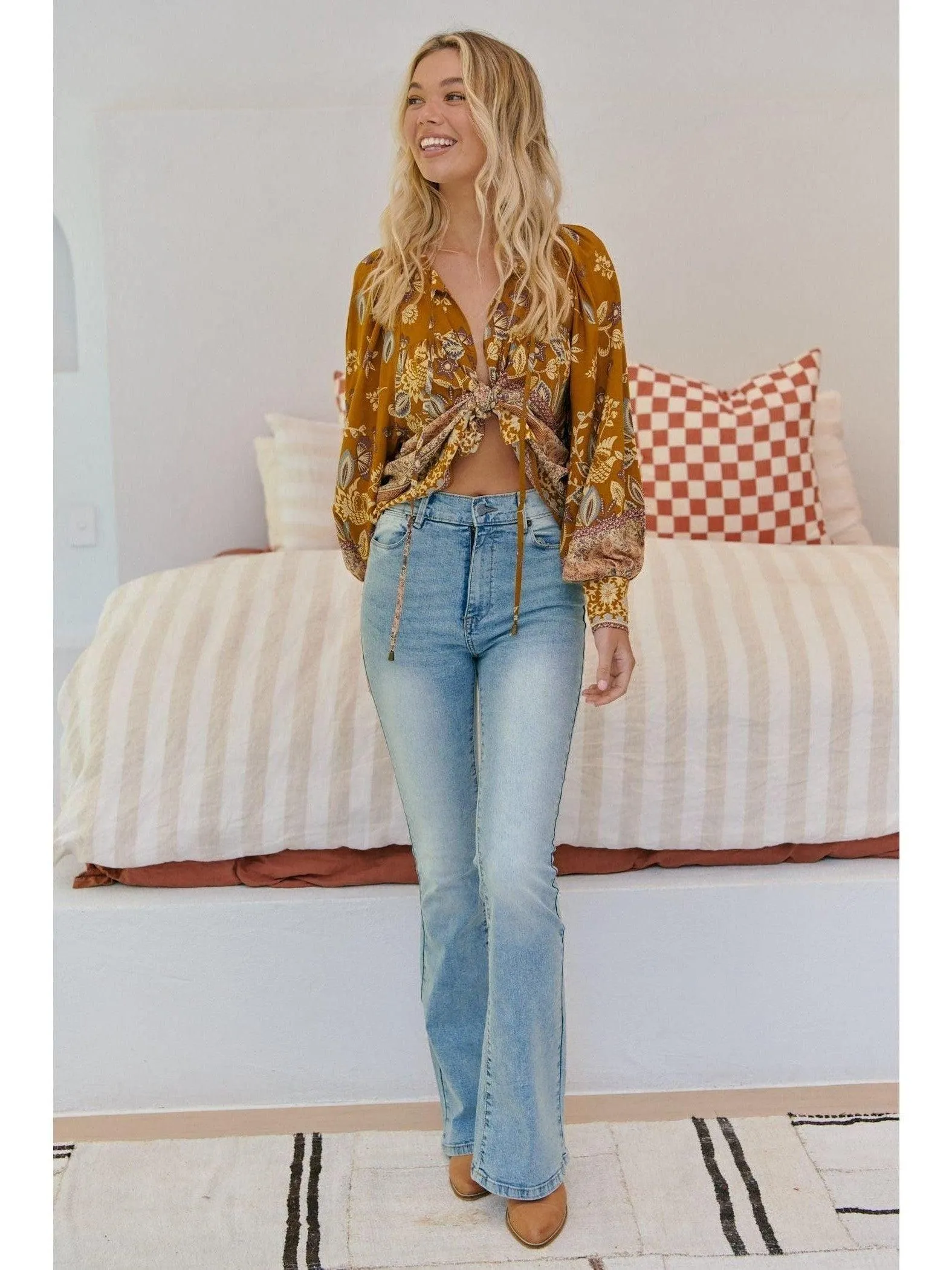 JAASE Emre Print Barcelona Bolero Top