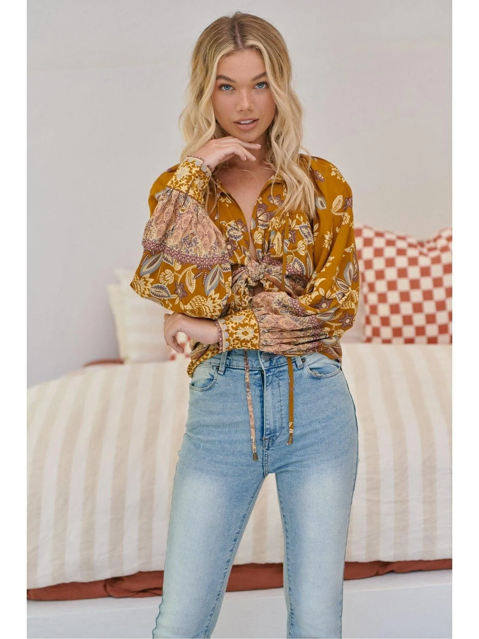 JAASE Emre Print Barcelona Bolero Top