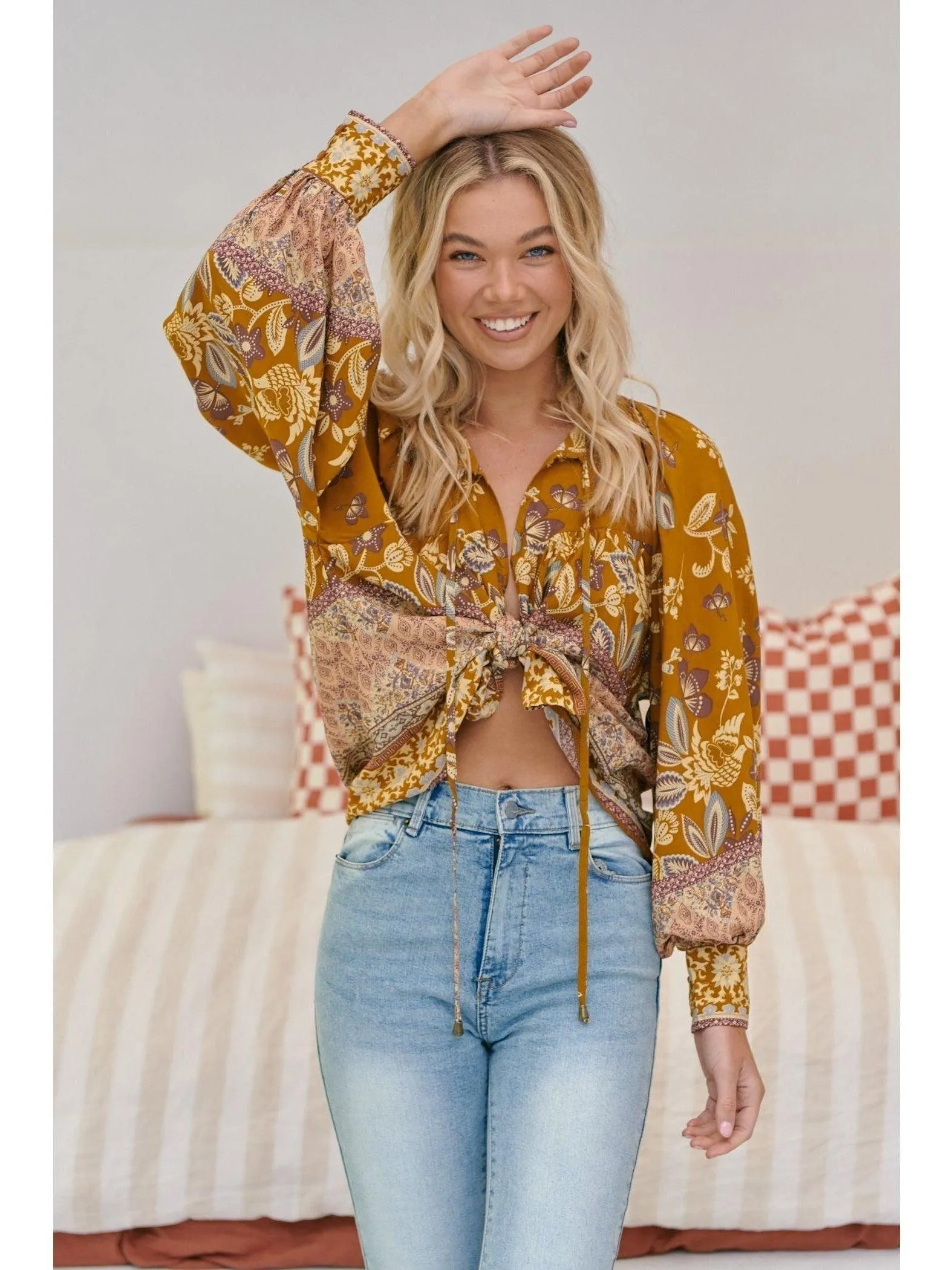 JAASE Emre Print Barcelona Bolero Top