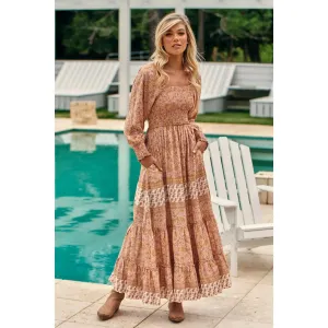 JAASE Pink Paisley Print Aquarius Maxi Dress