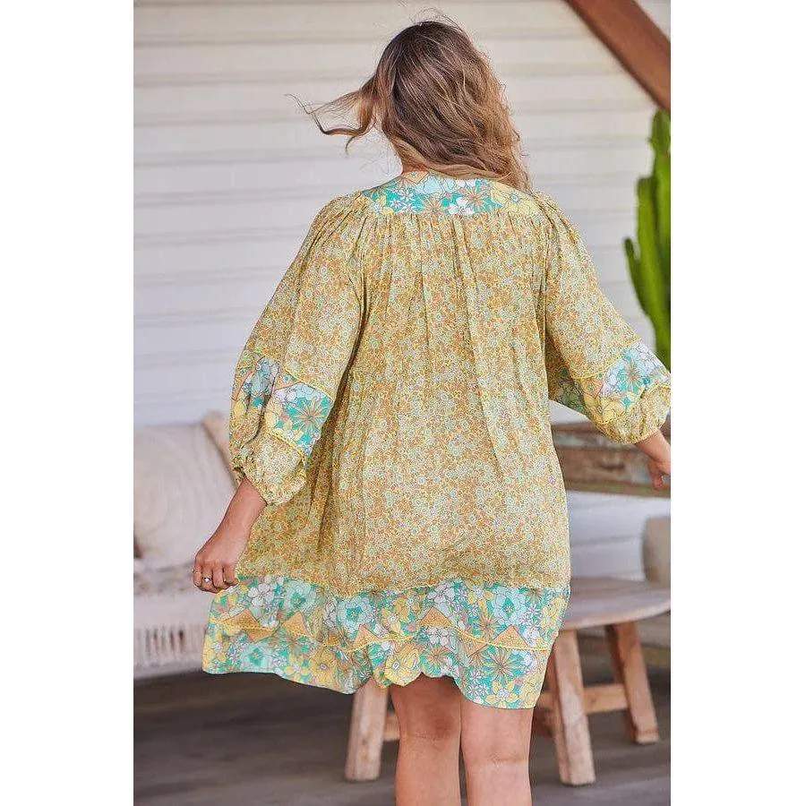 JAASE Pompeii Citrus Print Adela Midi Dress