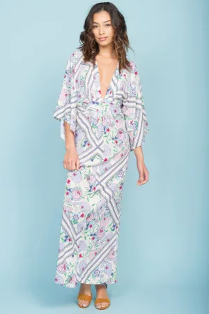 Kira Zip Up Maxi Dress Green