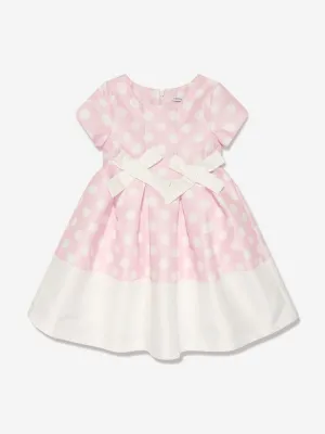 Mama Luma Girls Polka Dot Dress in Pink