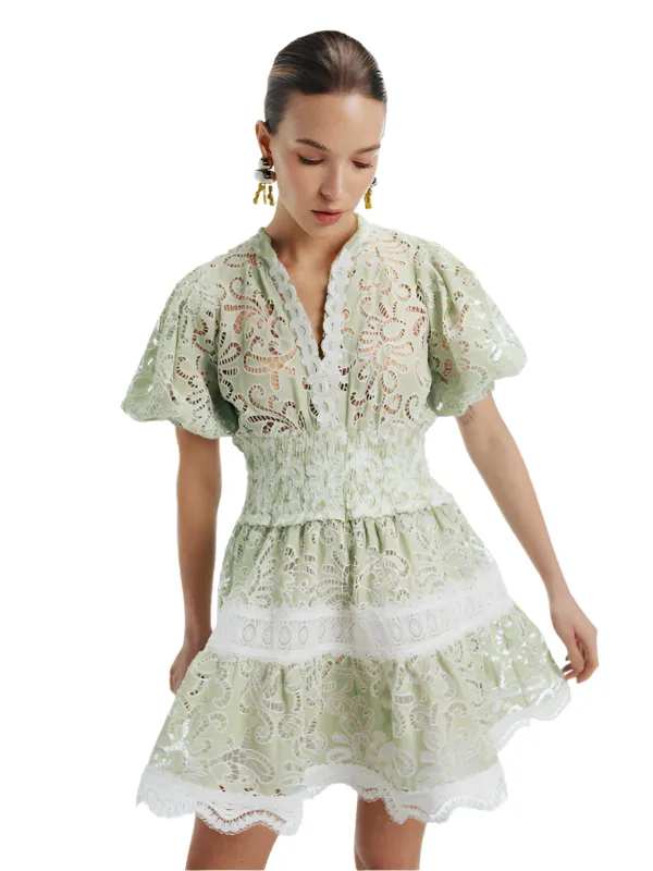 Marion Mini Dress in Green