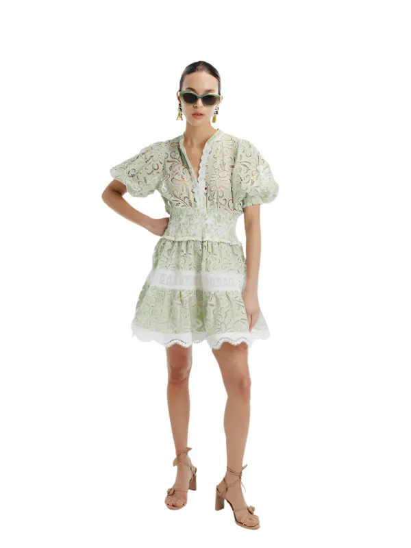 Marion Mini Dress in Green