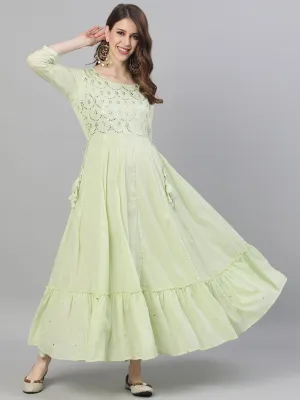 Maya - Pista Green Anarkali