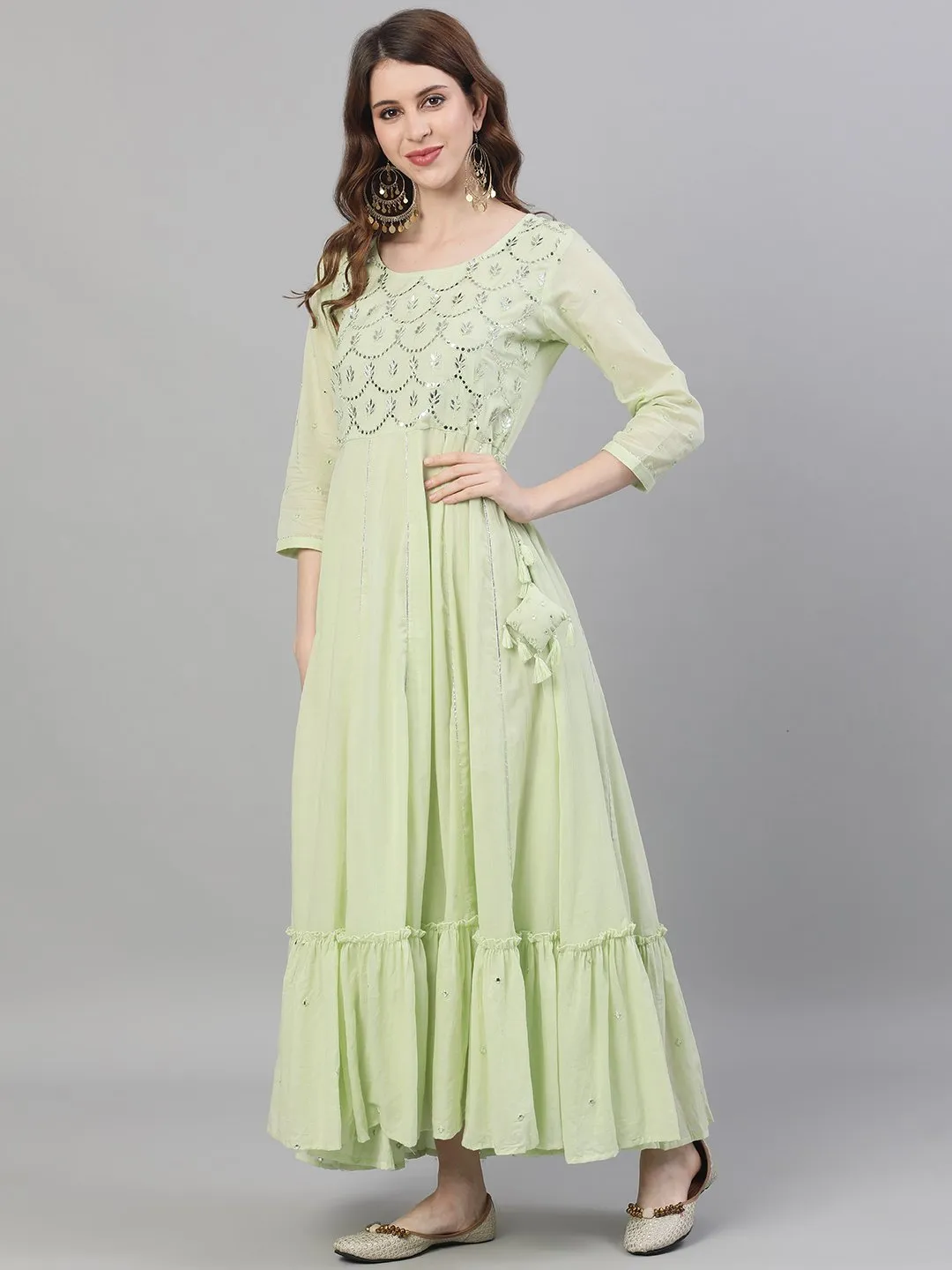 Maya - Pista Green Anarkali