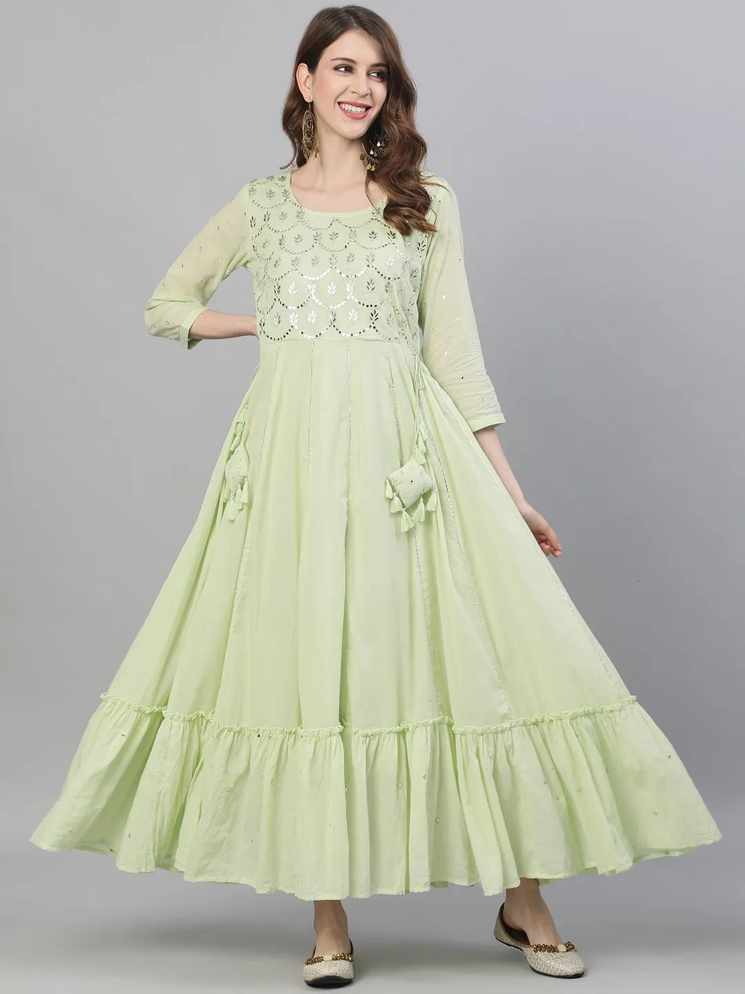 Maya - Pista Green Anarkali