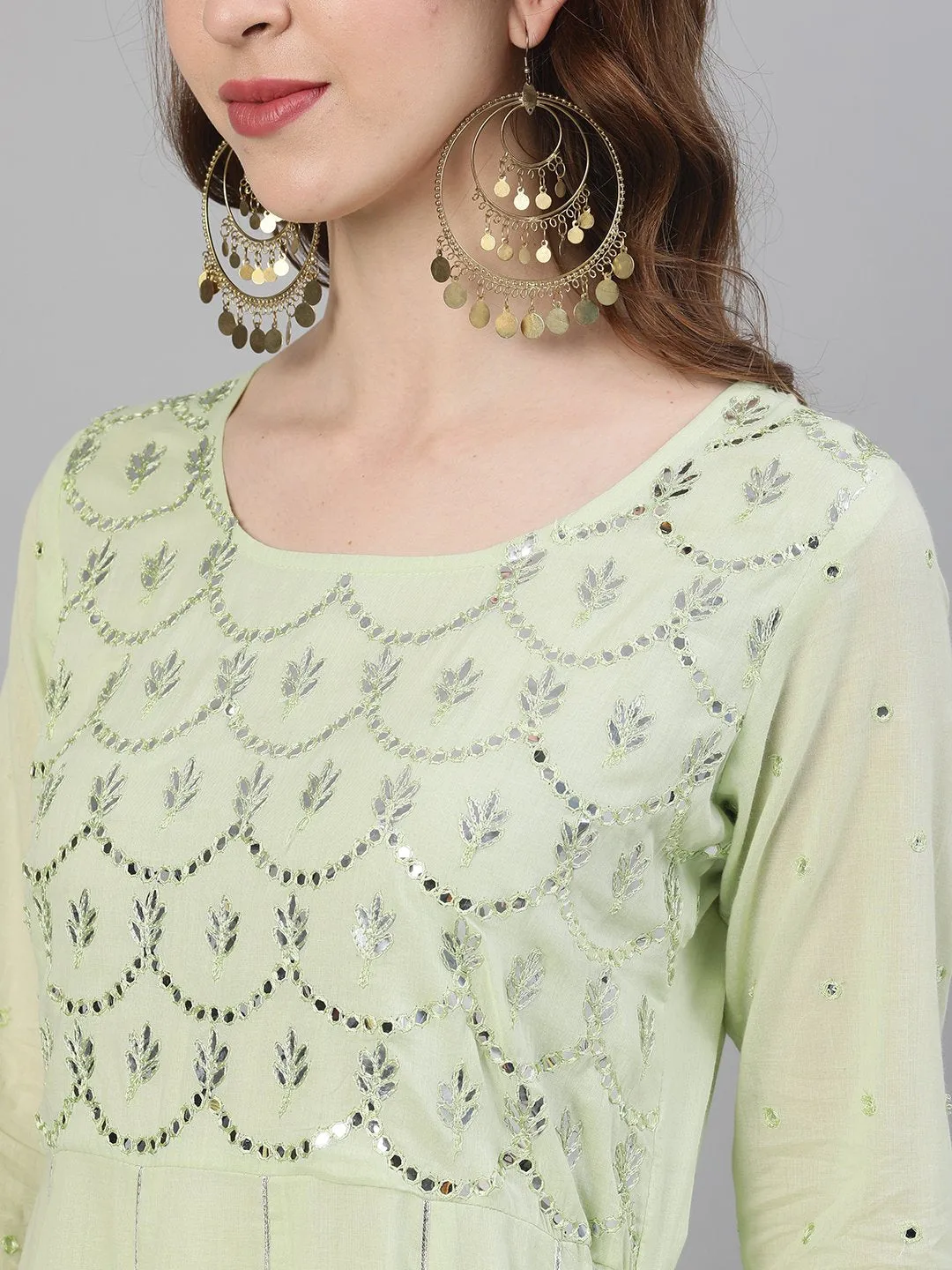 Maya - Pista Green Anarkali