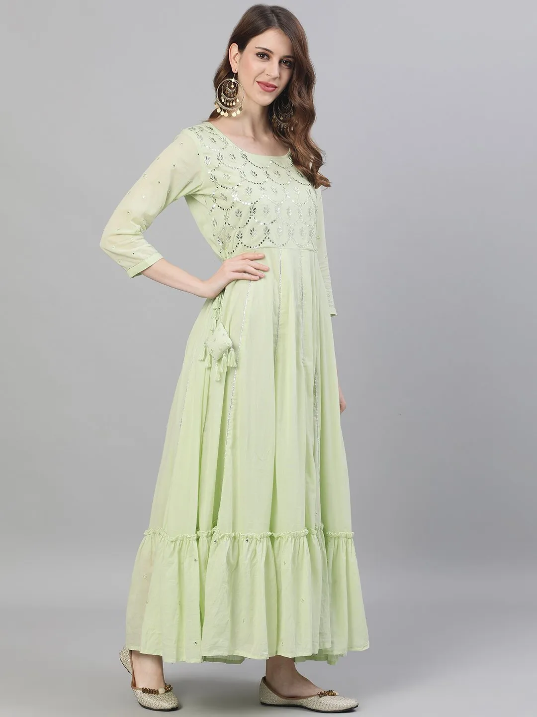 Maya - Pista Green Anarkali
