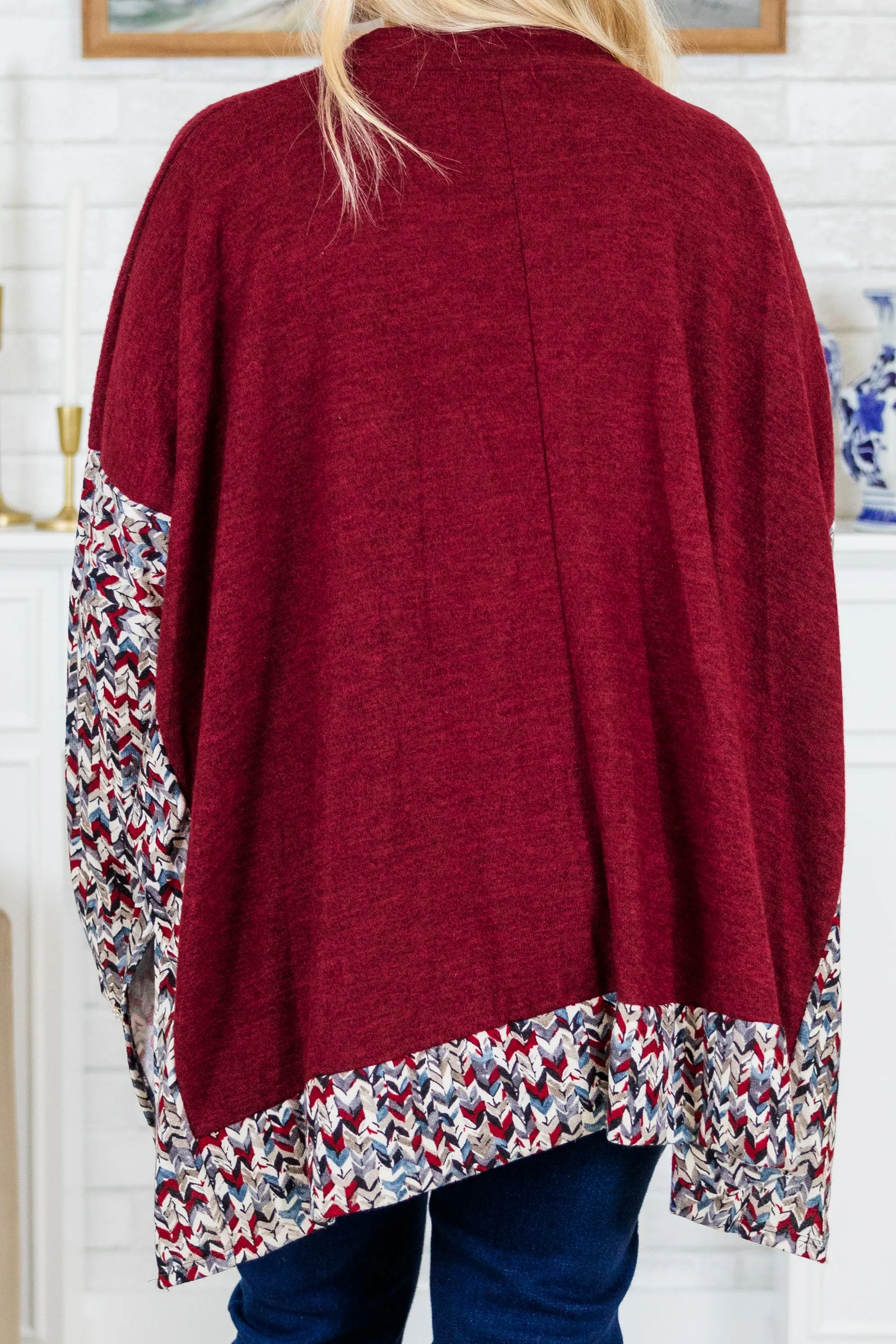 Meet Me At The Cabin Tunic, Burgundy