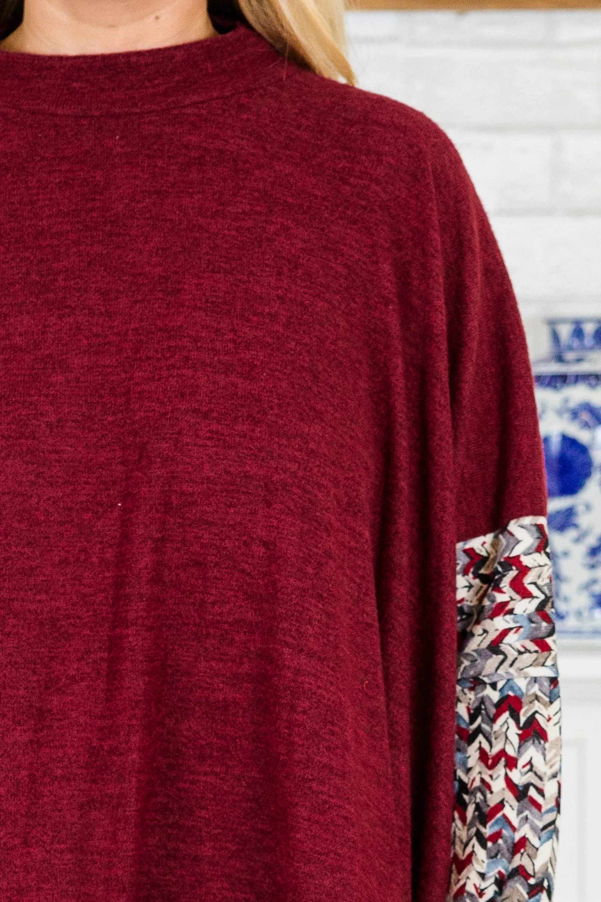 Meet Me At The Cabin Tunic, Burgundy