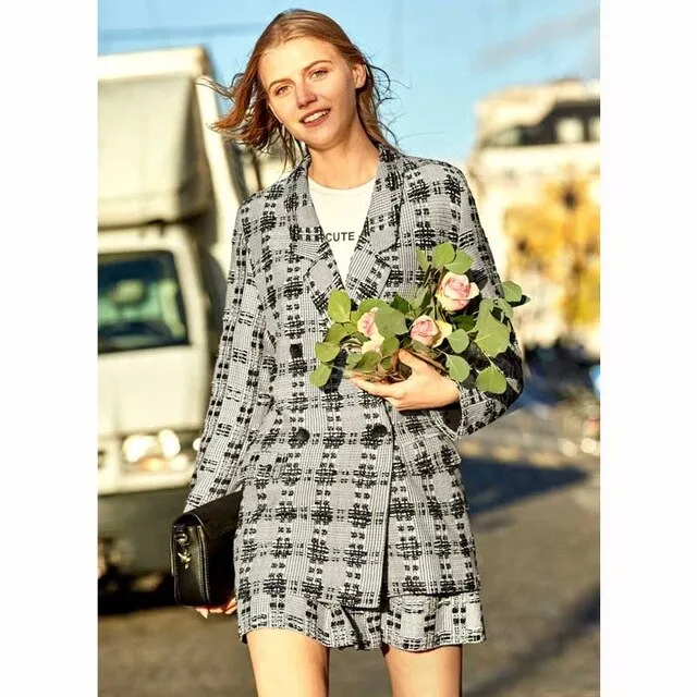 Minimalist Tweed Two Pieces Set