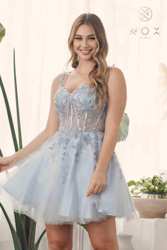 NOX ANABEL H784 - Sweetheart Tulle A-Line Short Cocktail Dress