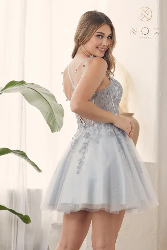 NOX ANABEL H784 - Sweetheart Tulle A-Line Short Cocktail Dress