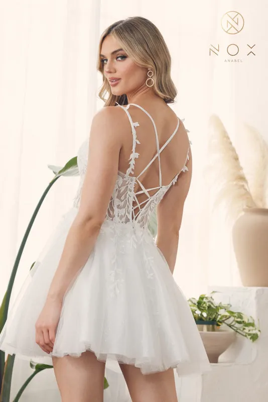 NOX ANABEL H784 - Sweetheart Tulle A-Line Short Cocktail Dress