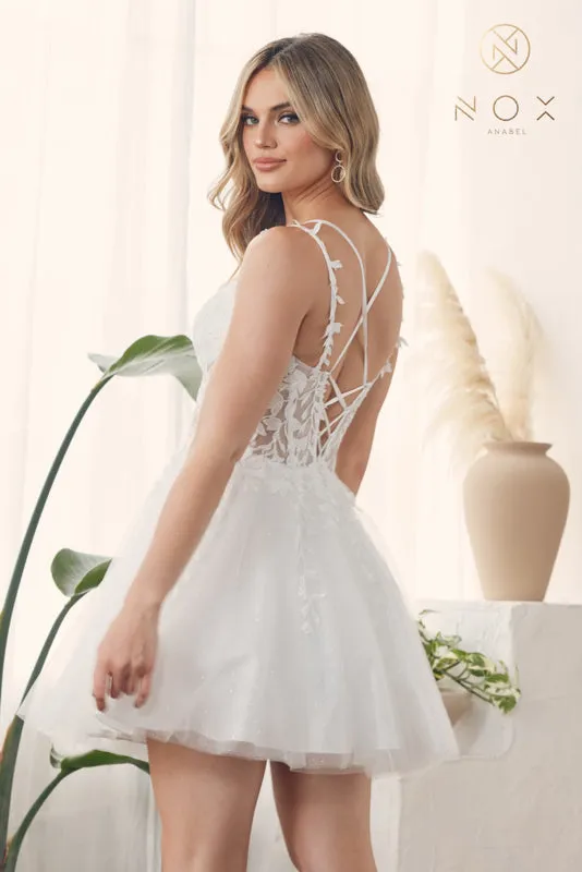 NOX ANABEL H784 - Sweetheart Tulle A-Line Short Cocktail Dress