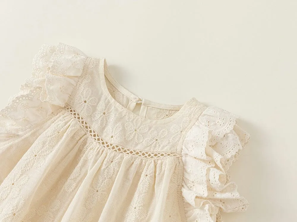 Olivia Embroidered Floral A-Line Dress