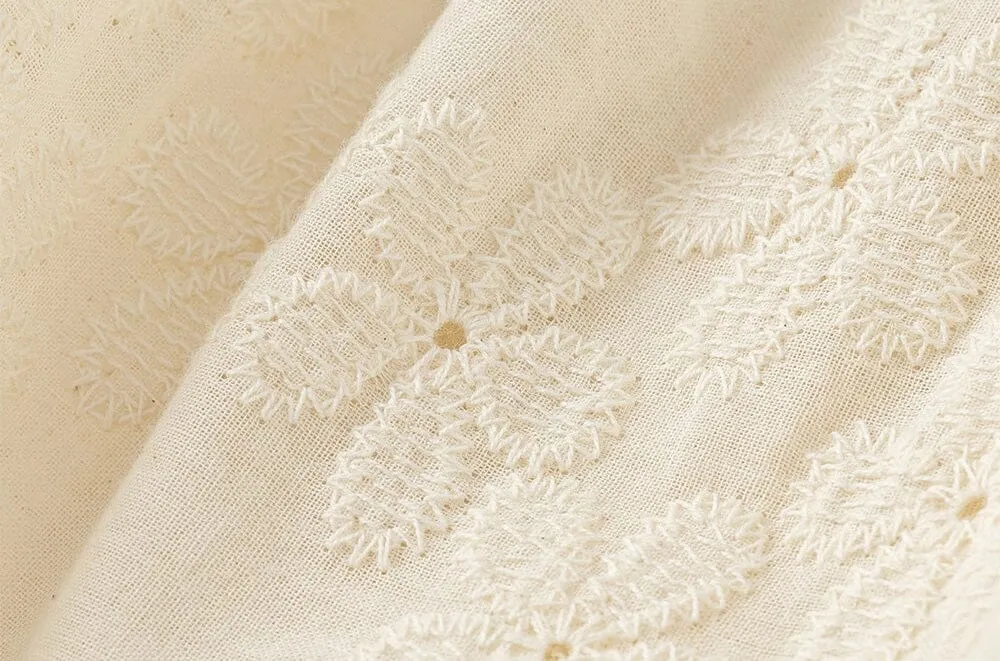 Olivia Embroidered Floral A-Line Dress