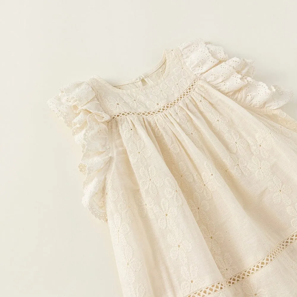 Olivia Embroidered Floral A-Line Dress