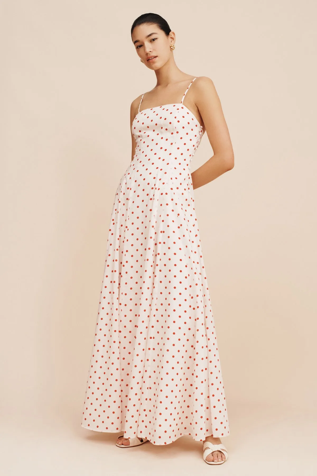 PALOMA MAXI DRESS - PETITE POLKA DOT