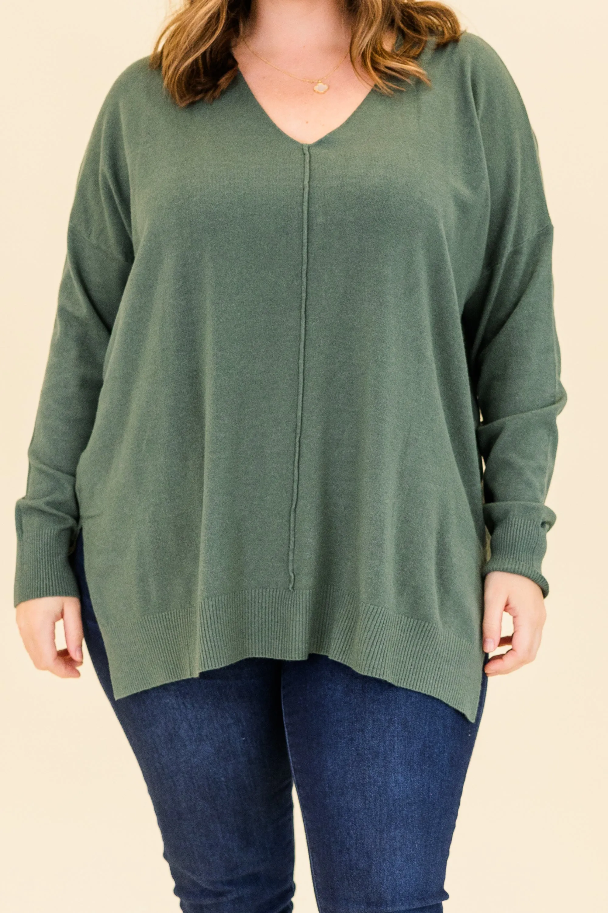 Perfect For Outside Sweater, Heather Ash Jade