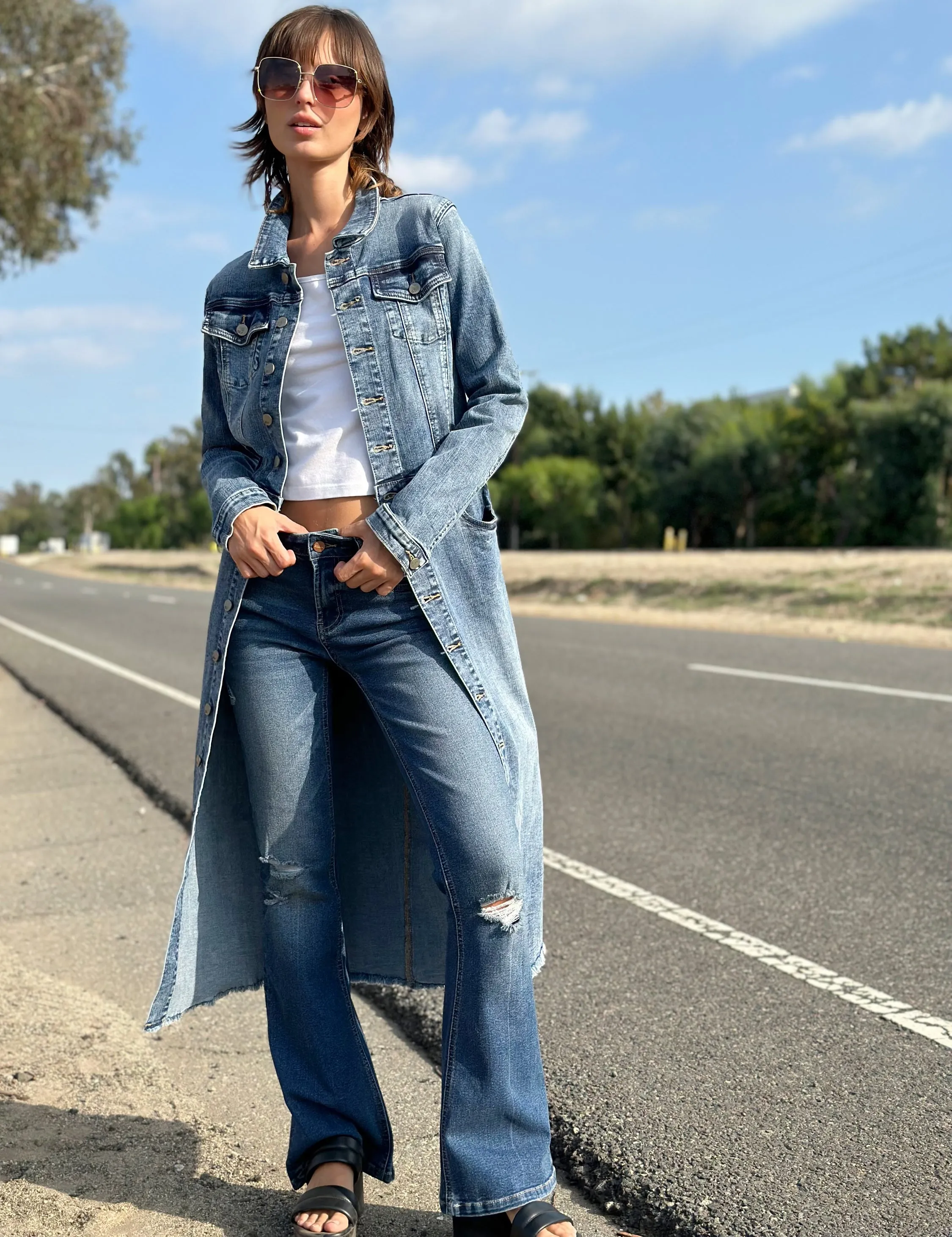 Piece Dyed Denim Dress