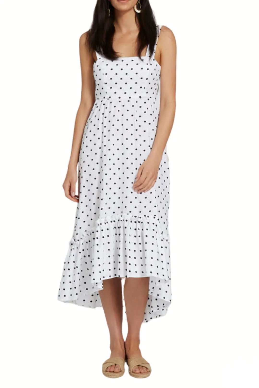 Polka Dot Open Back Dress