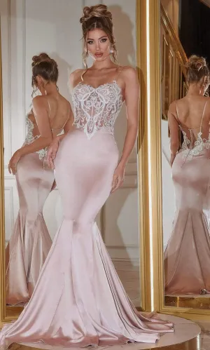 PORTIA & SCARLETT PS22162 Sheer Corset Mermaid Gown with Illusion Bodice