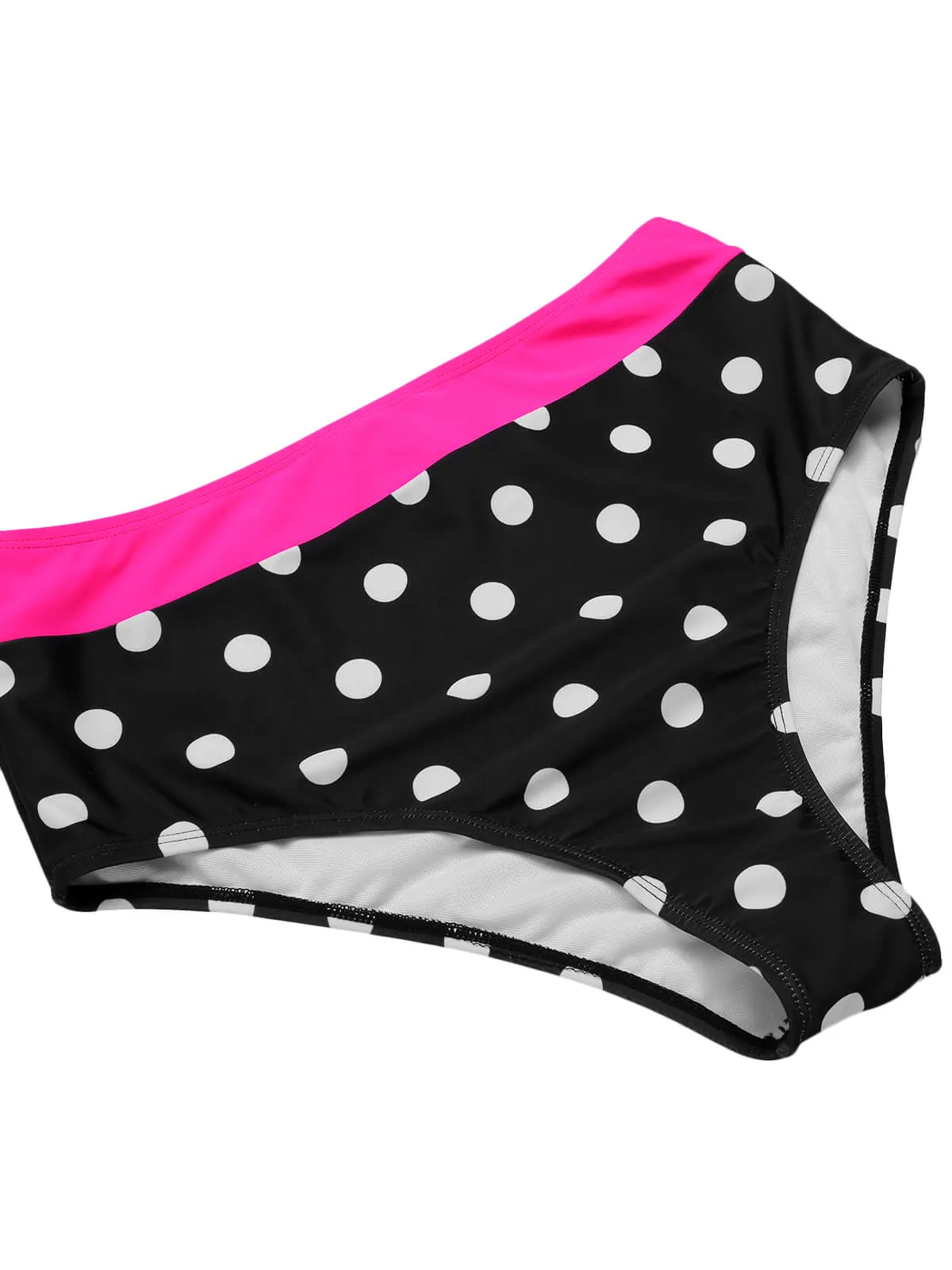 [Pre-Sale] Black & Rose Red 1940s Polka Dots Swimsuit