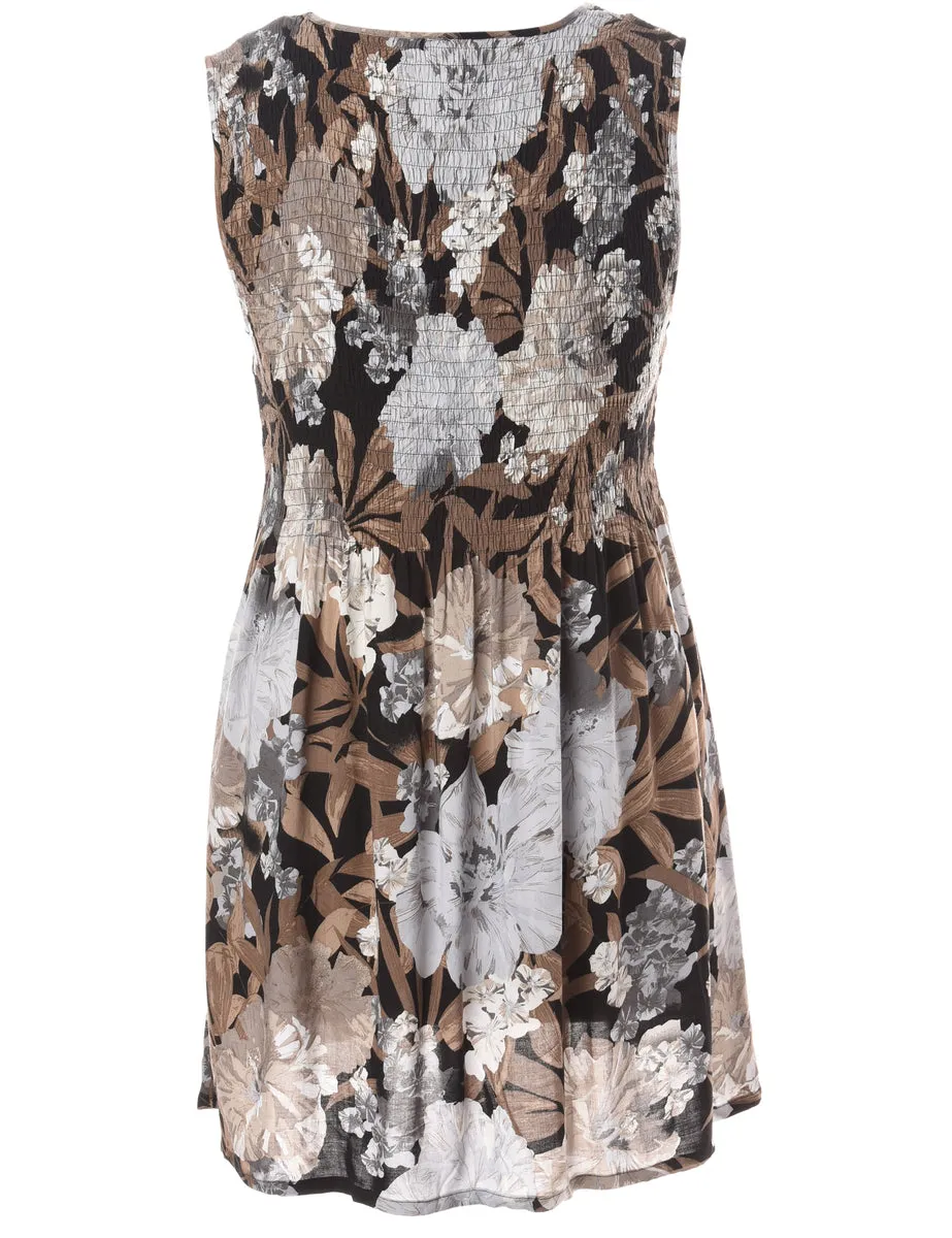 Reworked Floral Short Dress - S