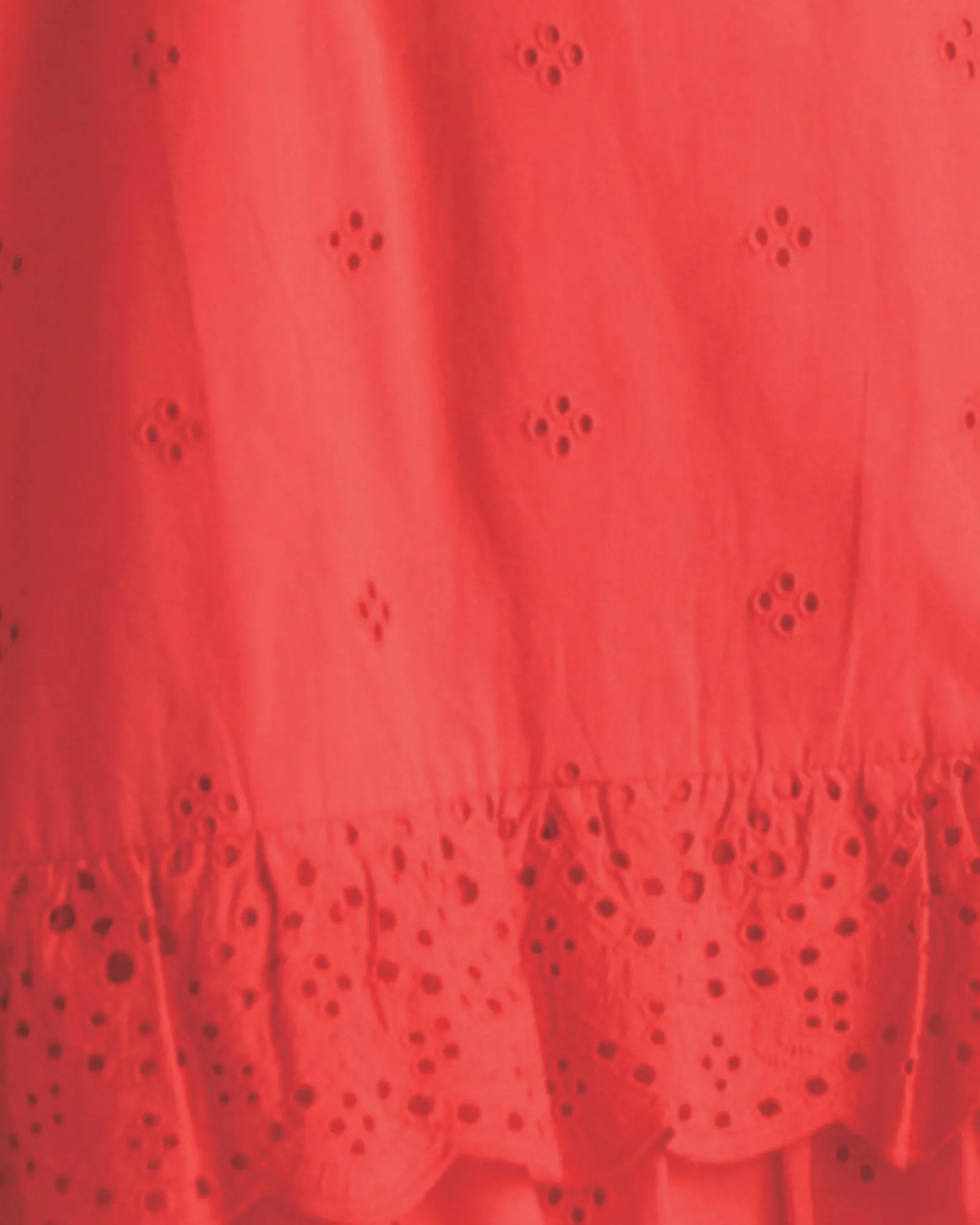 Reyna Eyelet Midi Dress | Red