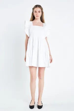 Ruffled Dress with Smocking Detail