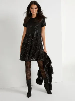 Sequin Tiered Dress