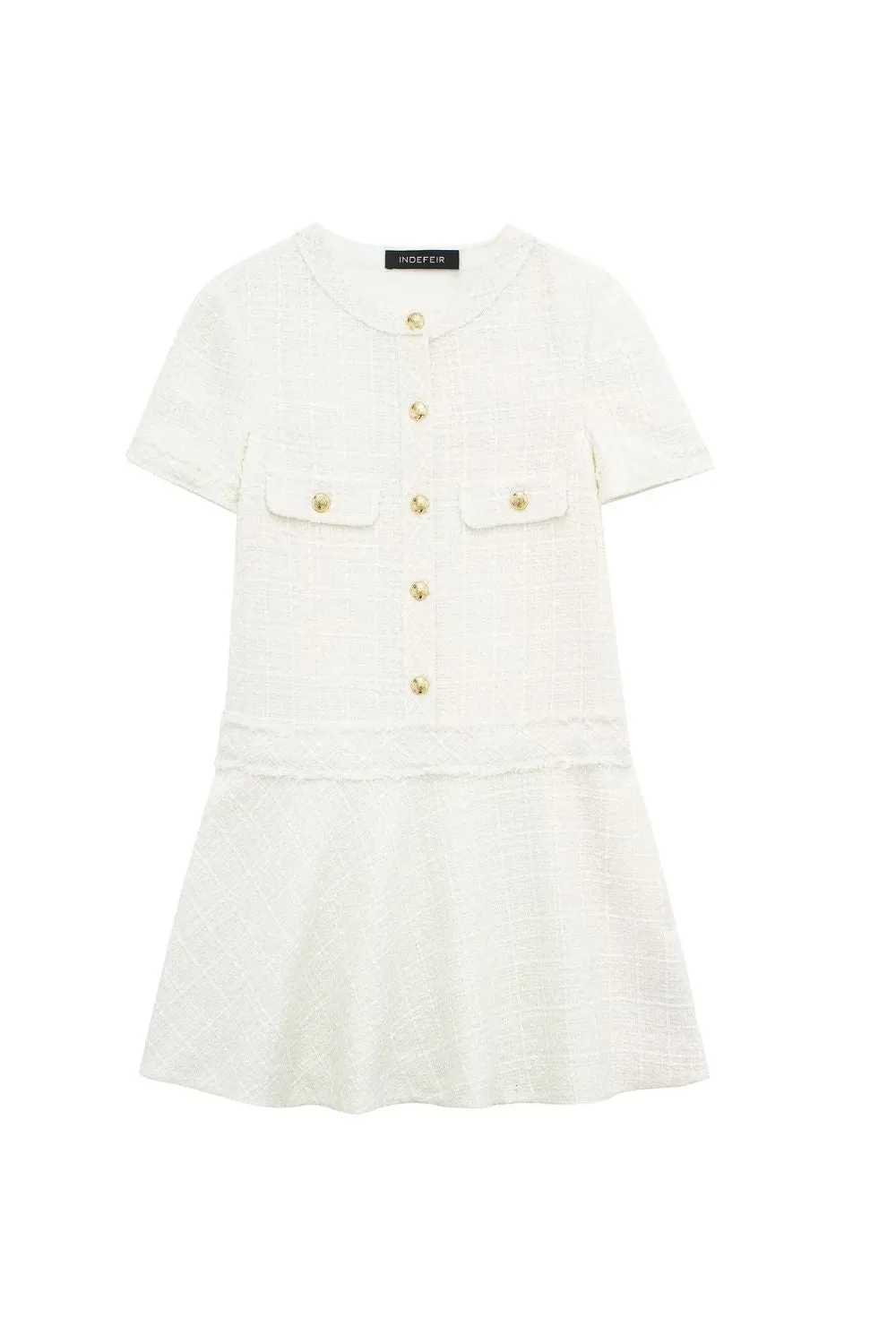 'Serenity' Minimalist Textured Short Dress (2 Color)