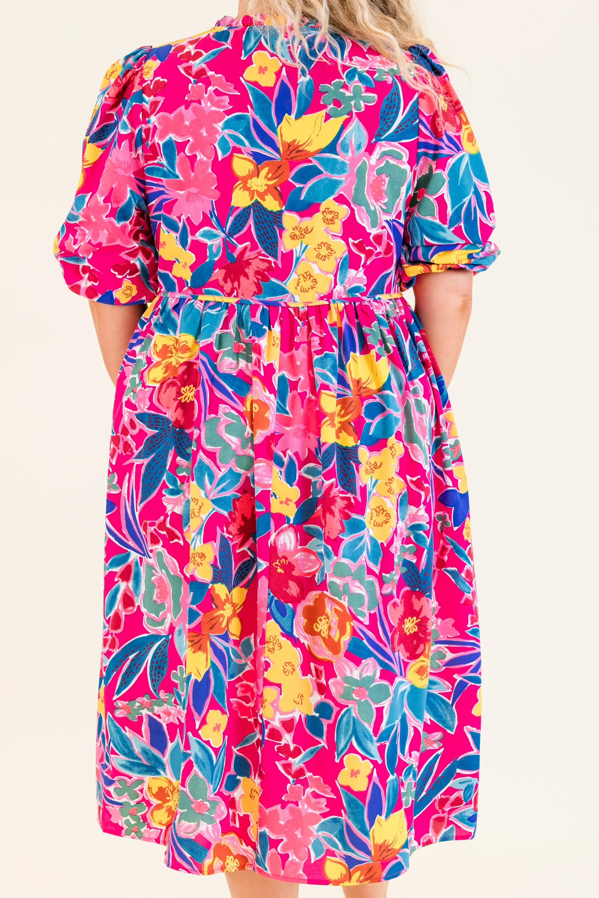 Such A Look Dress, Fuchsia